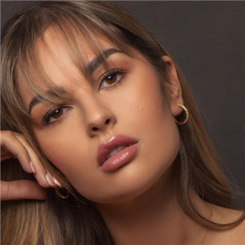 Hoop Earrings with Golden Honey Stones