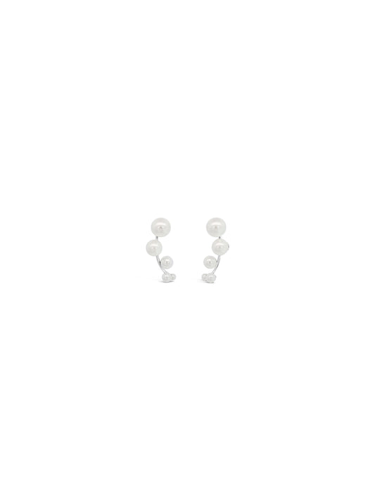 Pearl silver earrings