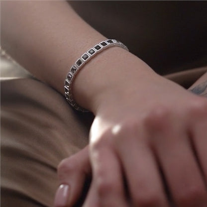 BLACK SQUARE STONE BRACELET