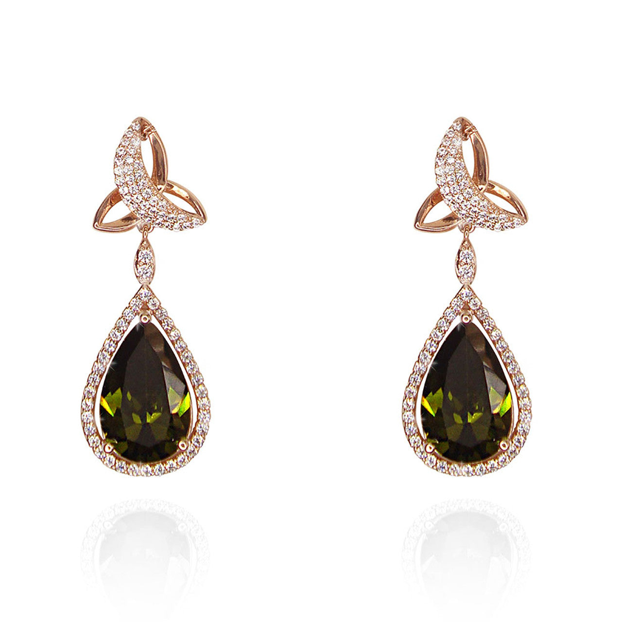 Maureen O'hara Rose Gold Trinity Knot Earrings