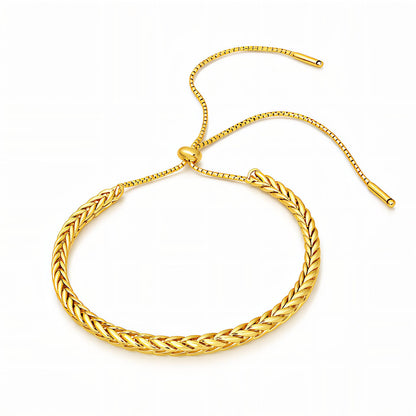 Bracelet, 18K Gold Plated Steel