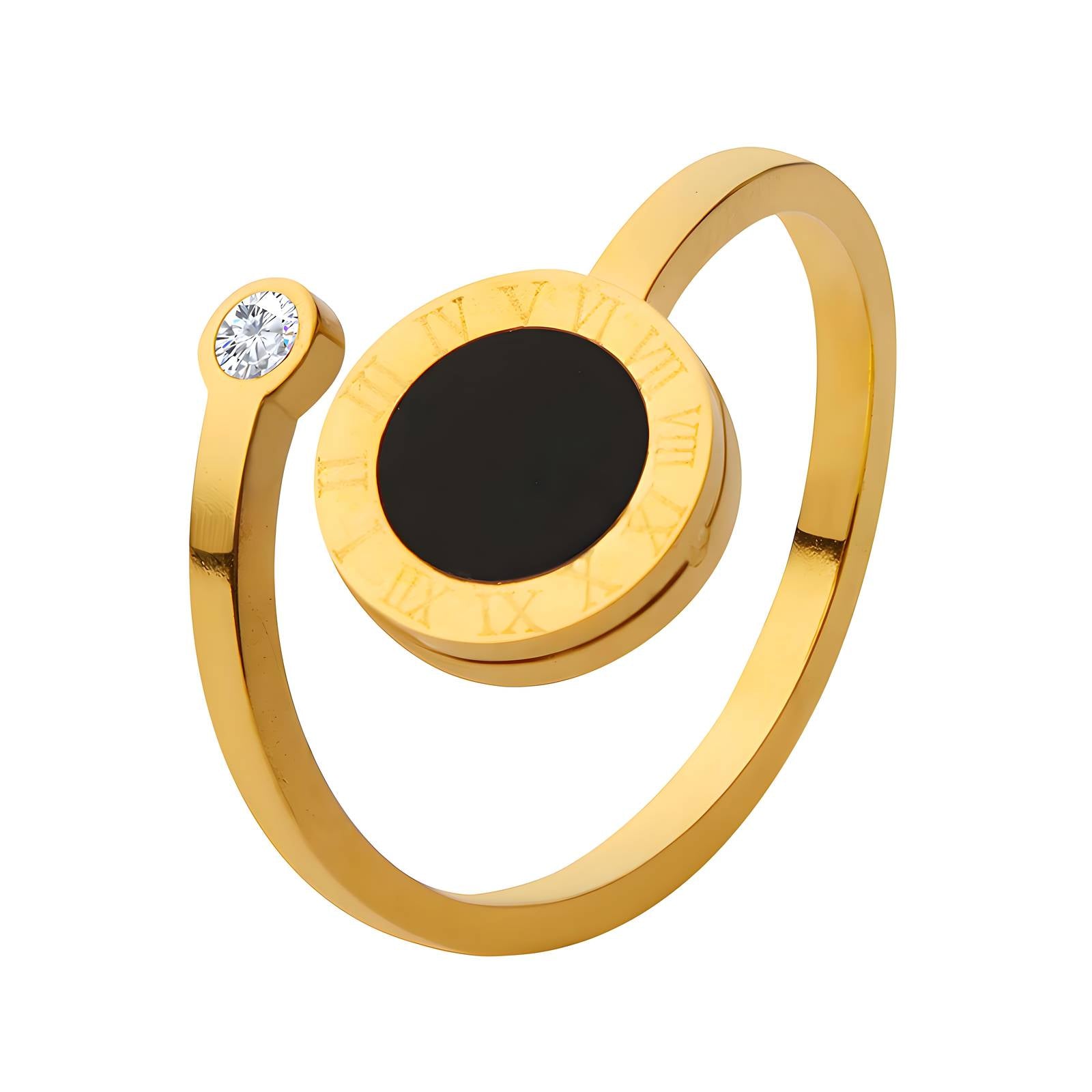 Ring, 18K Gold Plated Steel