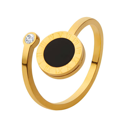 Ring, 18K Gold Plated Steel