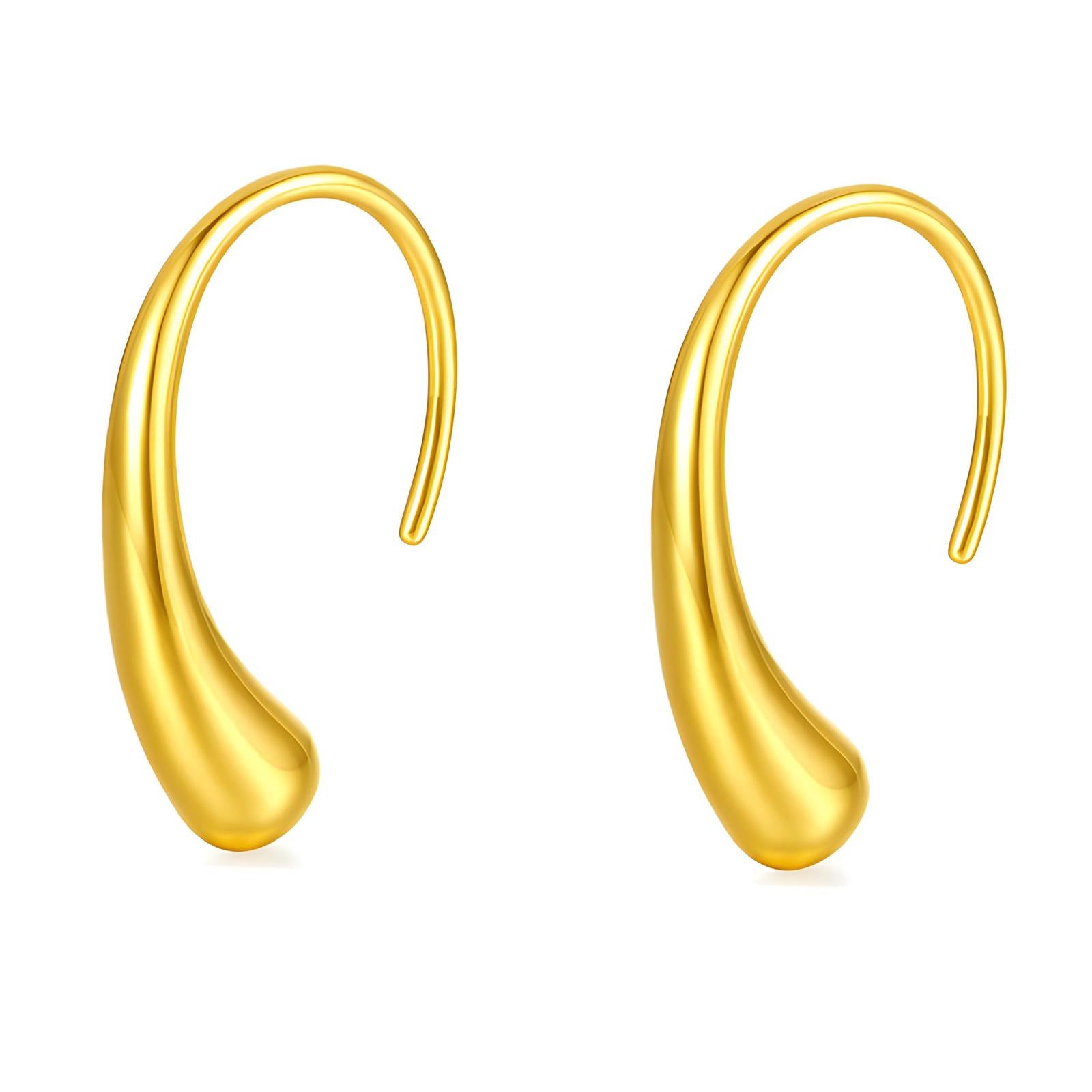 L. Style  Drop Earrings 18K Gold Plated Steel