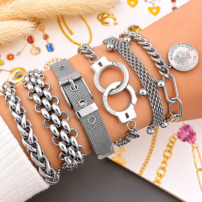 Stainless Steel Mesh Belt Bracelet