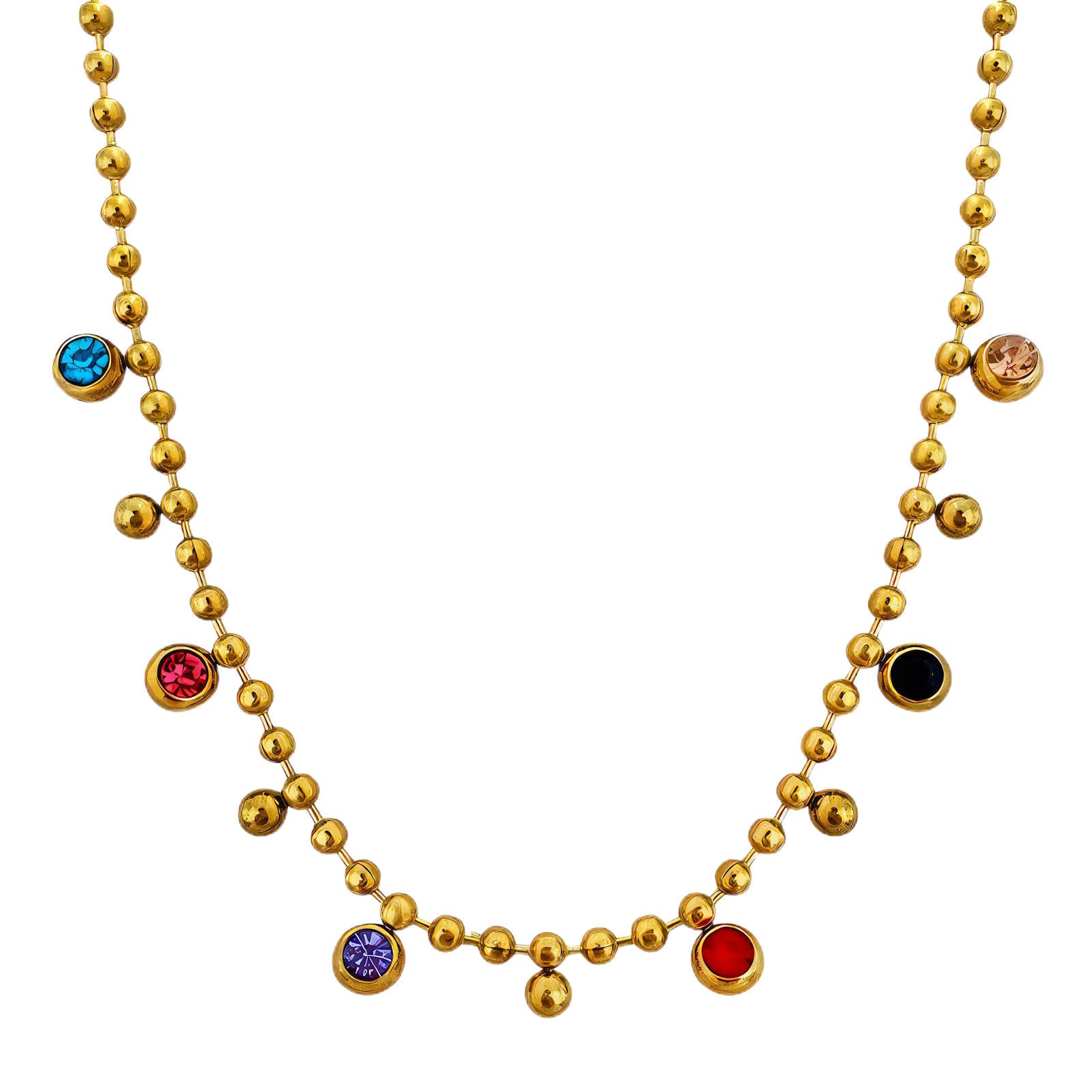 Necklace, 18K Gold Plated Steel
