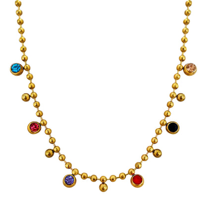 Necklace, 18K Gold Plated Steel