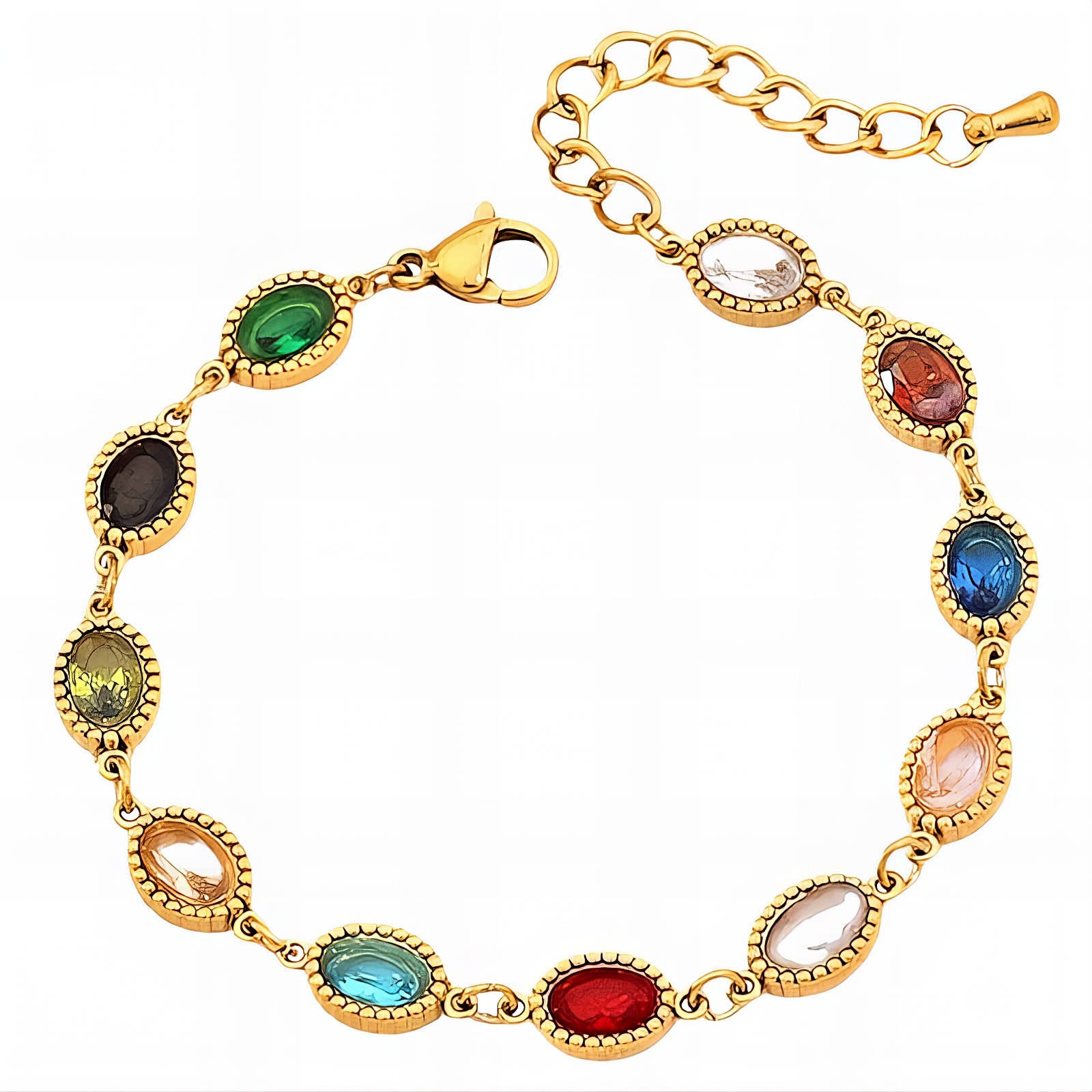 Bracelet, 18K Gold Plated Steel