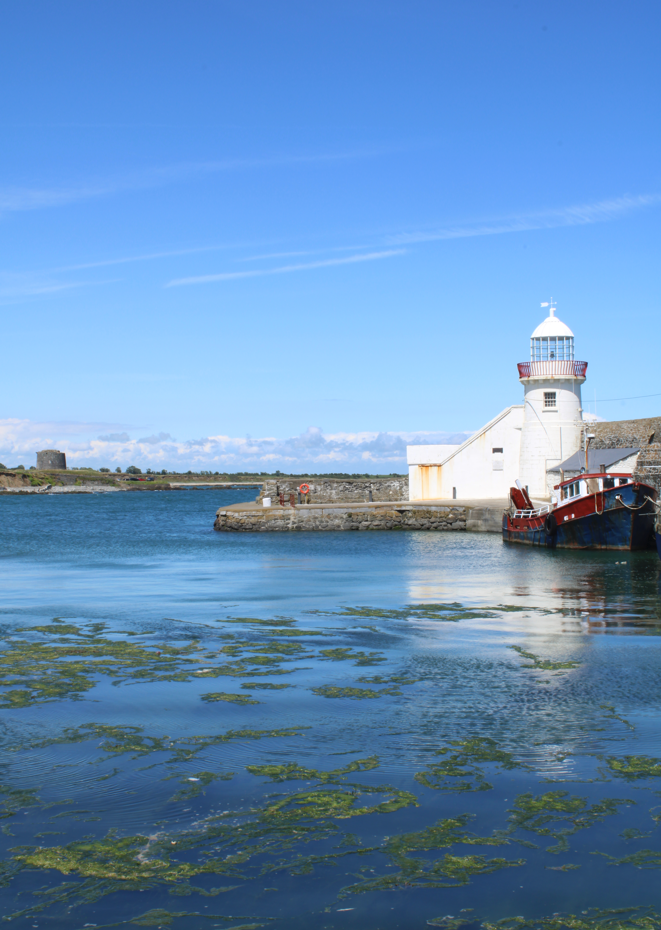Blue Balbriggan Lighthouse - Fine Art Print White