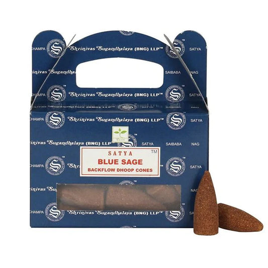 Satya blue sage backflow dhoop cones