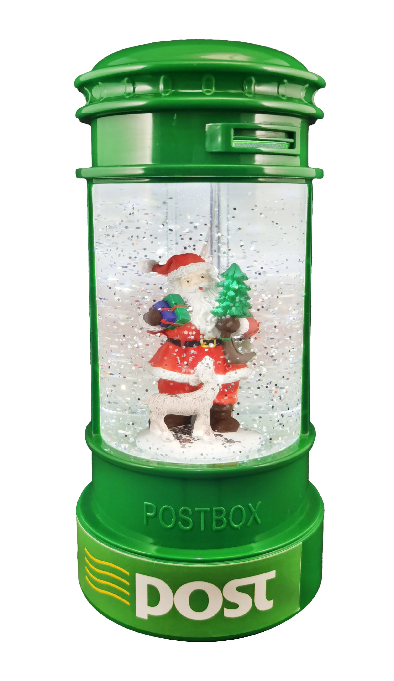 Green Post Box with Santa