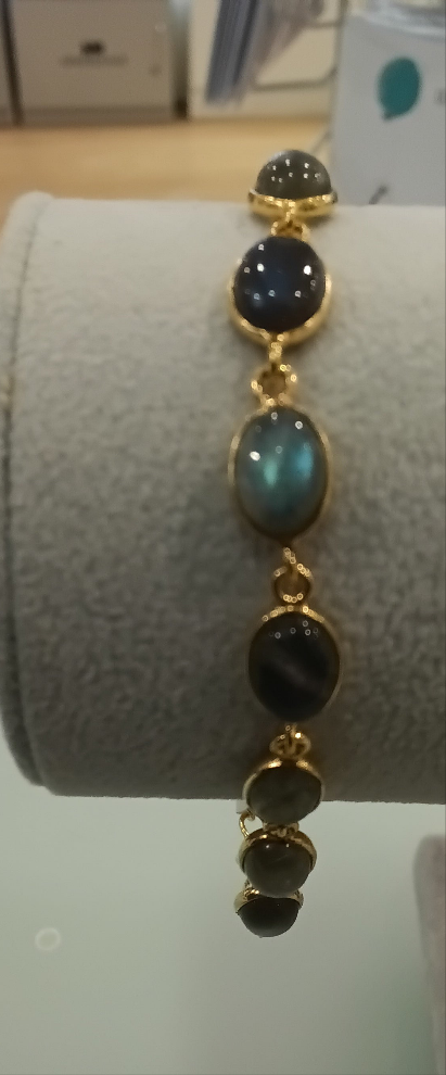Labradorite Gold Plated Bracelet