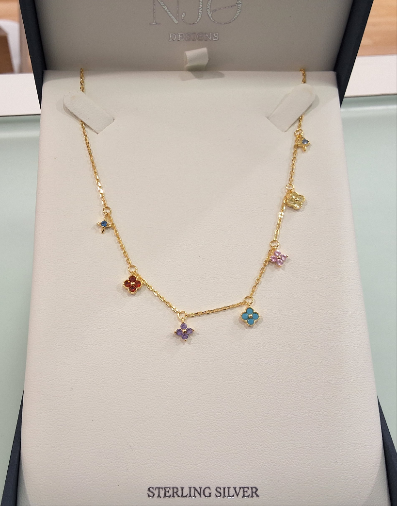 NJO Yellow 7 Multi Colour Charm Drop
