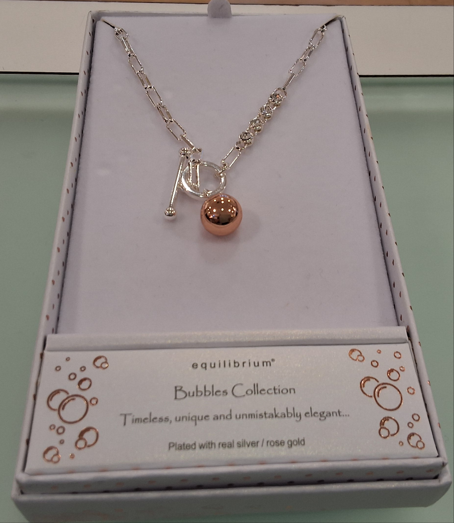 Equilibrium Bubble 2 Tone Modern T Bar Pendant
