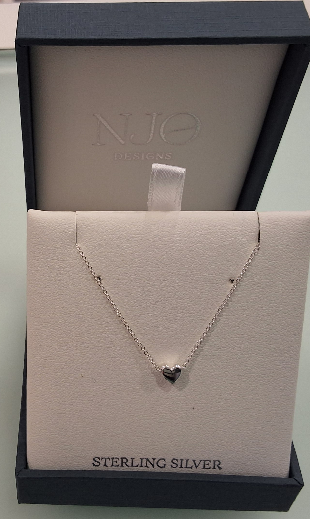NJO Sterling Silver Heart Necklace