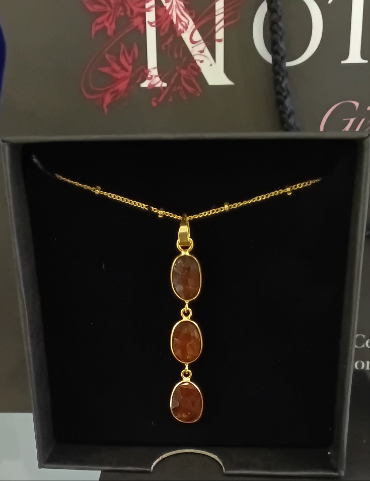 Orange Kyanite Gold Plated Necklace