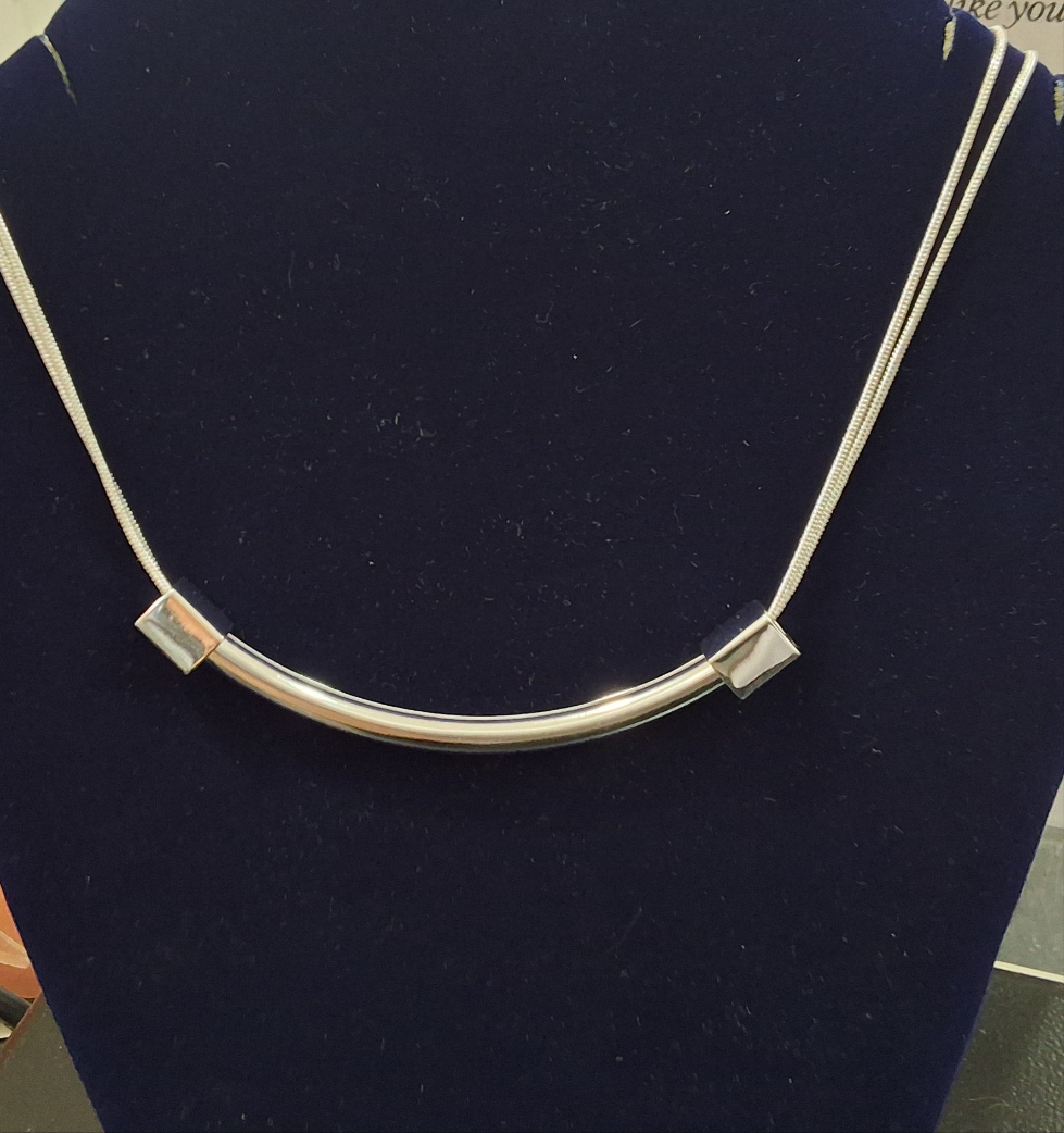 Absolute Silverplated Necklace with Silver Bar