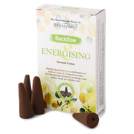 Backflow Energising Incense Cones Lemon Line And Grapefruit