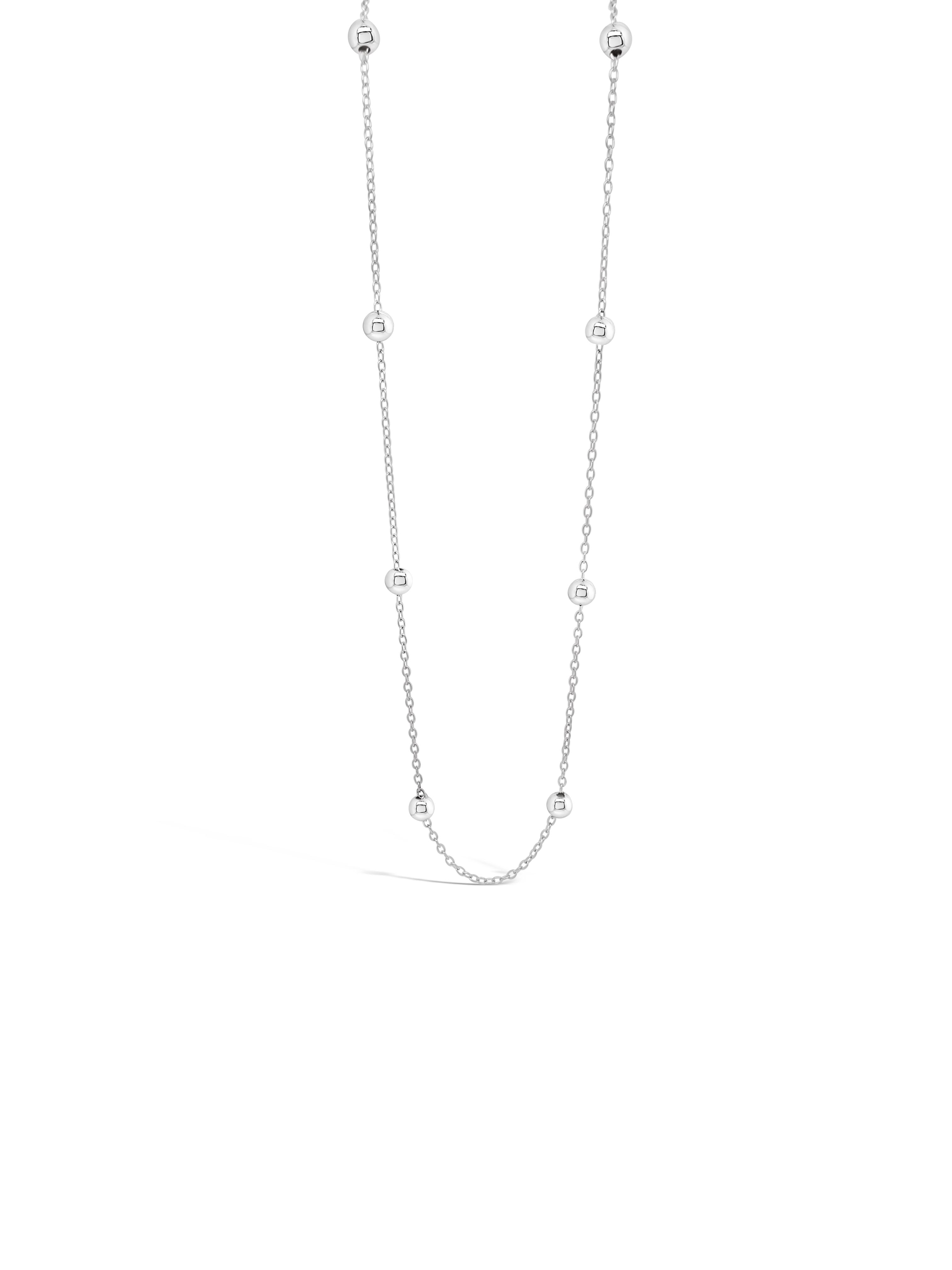 Silver ball necklace