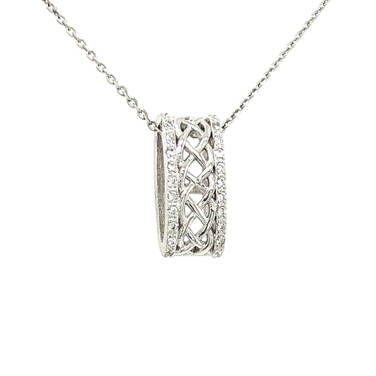 Cailin silver drop rectangular pendant