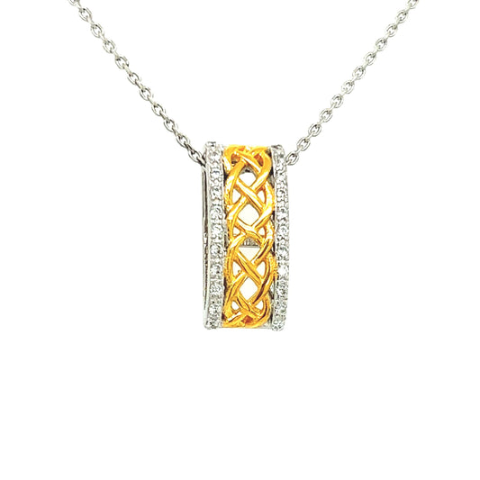 Cailin Silver/Gold rectangular pendant