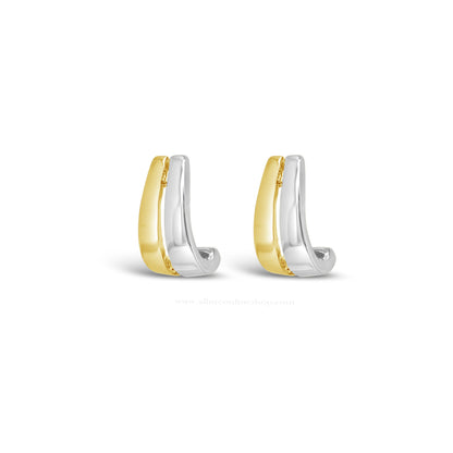 ROSE/SILVER LOOP EARRING