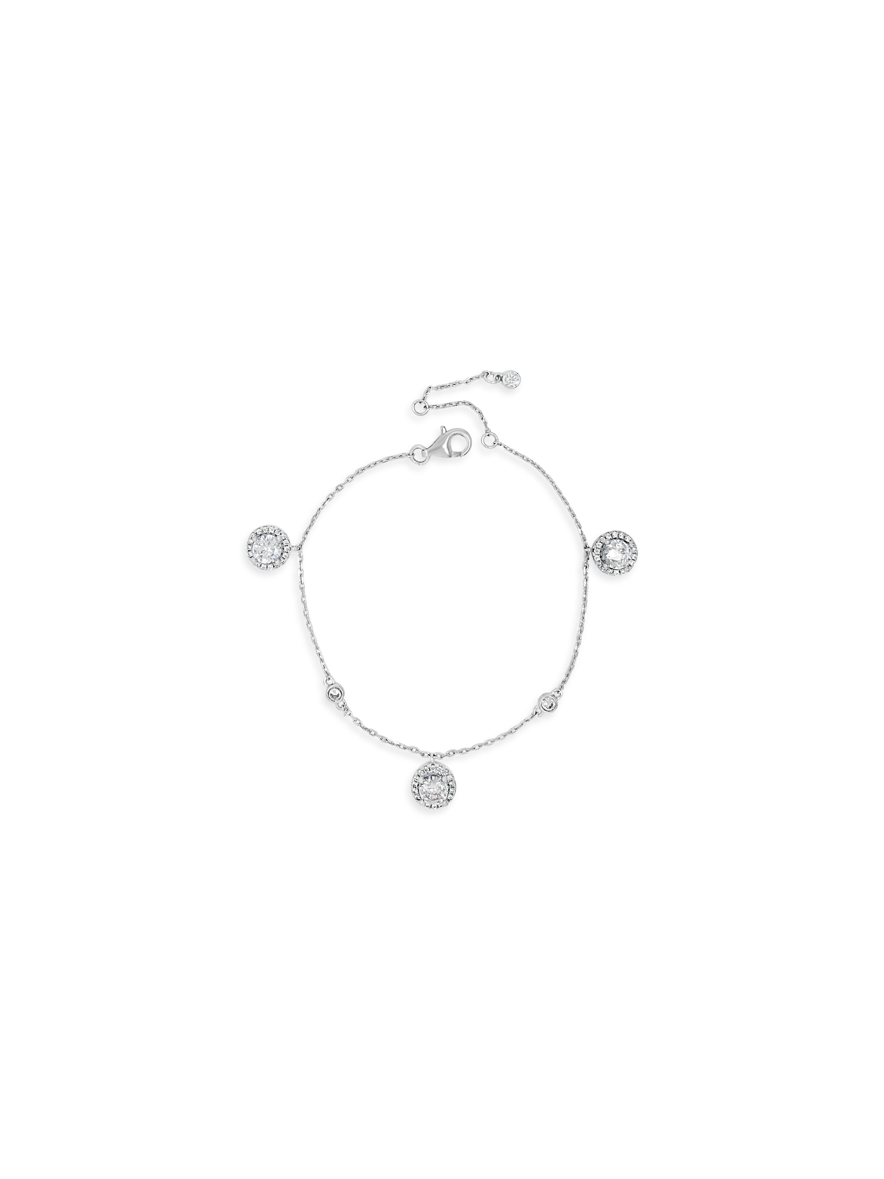 Silver diamond  bracelet