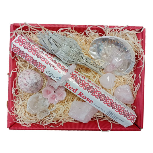 Home Cleansing Smudge Kit Set (Rose Quartz)