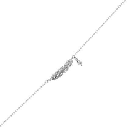 Sterling Silver CZ leaf Bracelet