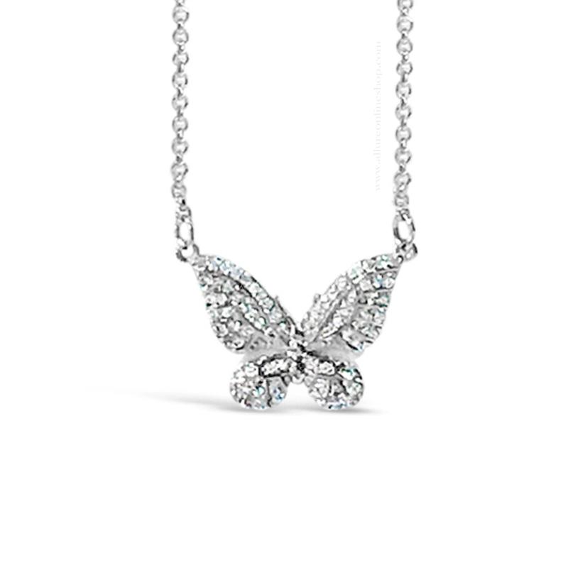 Butterfly  silver necklace