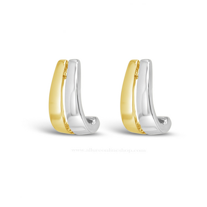 ROSE/SILVER LOOP EARRING