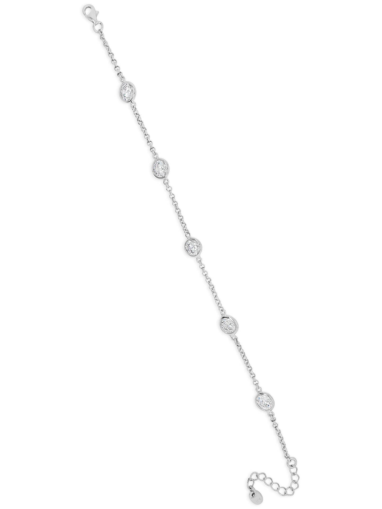 Diamond  silver braclet