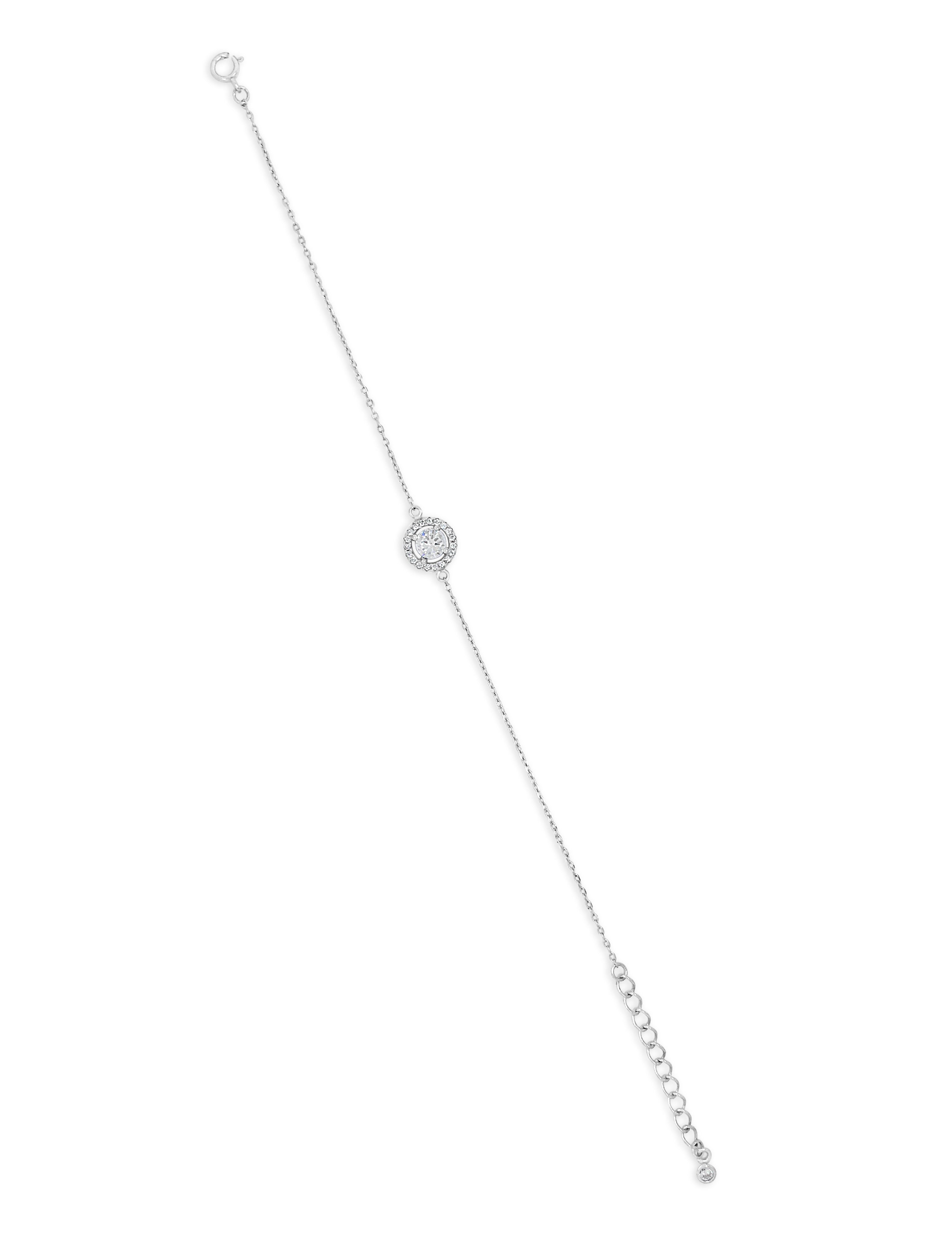 Silver diamond  braclet