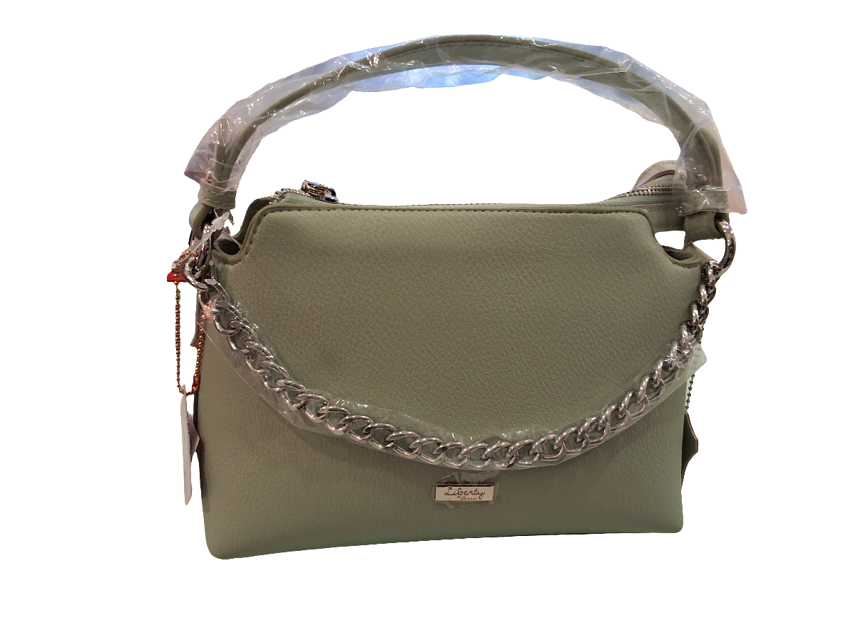 Crossover Bag With Zip Top Chania Mint, White