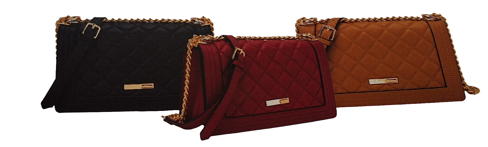 Innsbruck Flapover Crossbody Bag Black, Red, Mustard