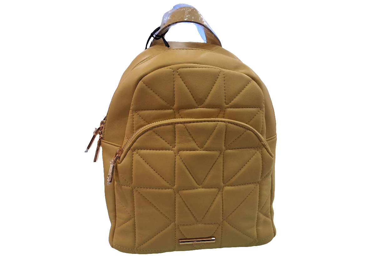 Turin Quilted Backpack Beige, Green, Yellow