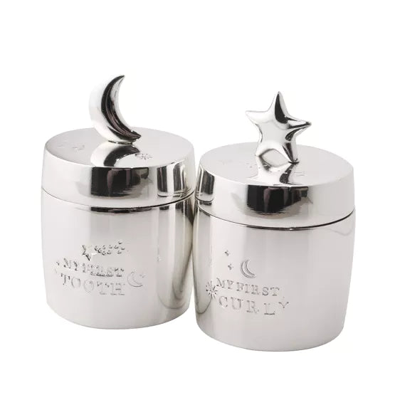 Silverplated Moon / Stars Tooth & Curl Set