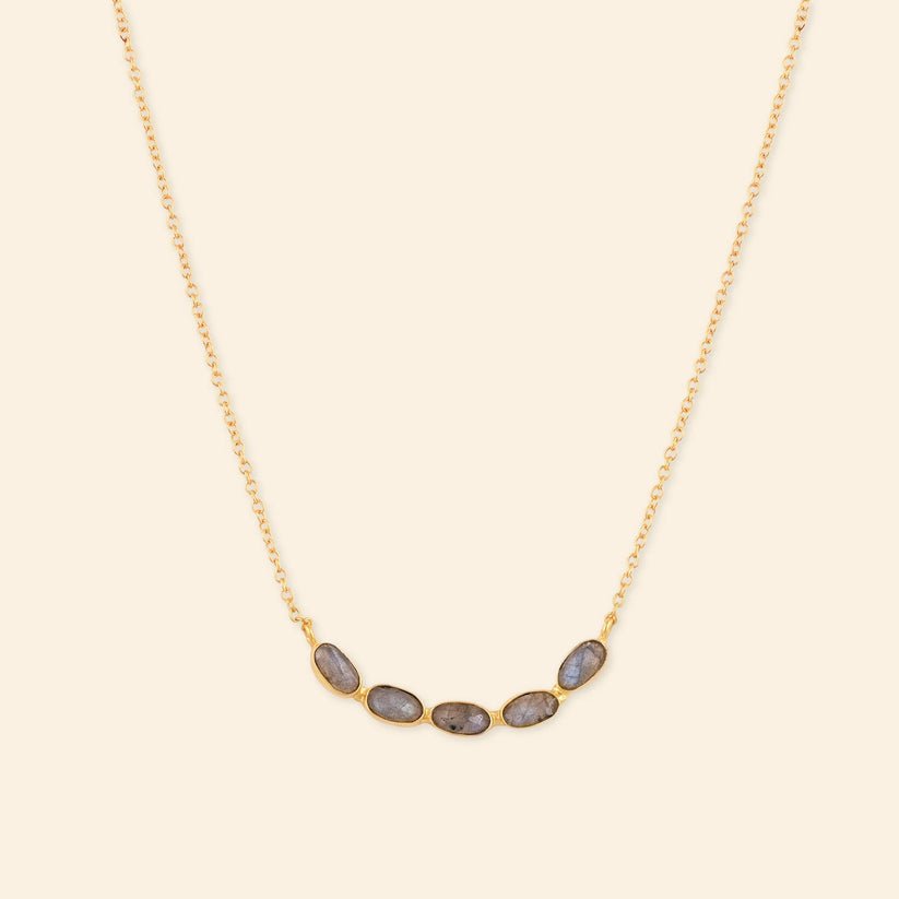 Cherry Crackle Gold Plated Necklace