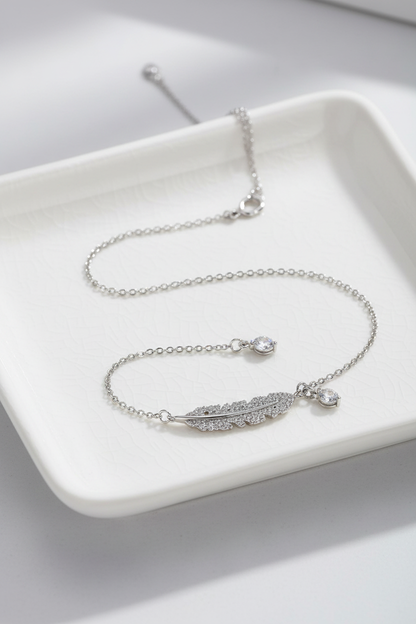 CZ Leaf Bracelet - Jewellery Tray