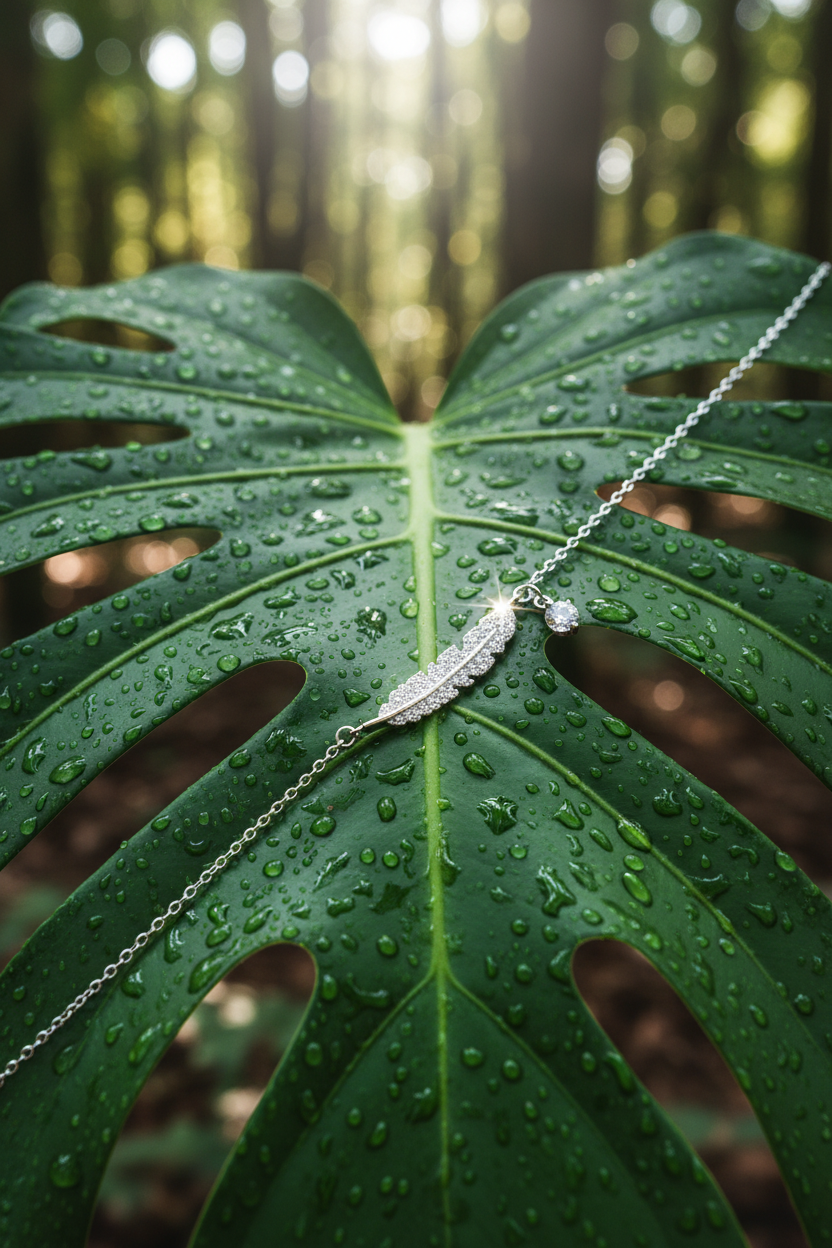 CZ Leaf Bracelet - On a Leaf