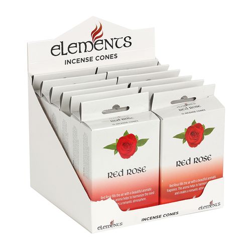 ELEMENTS RED ROSE CONES 15PK