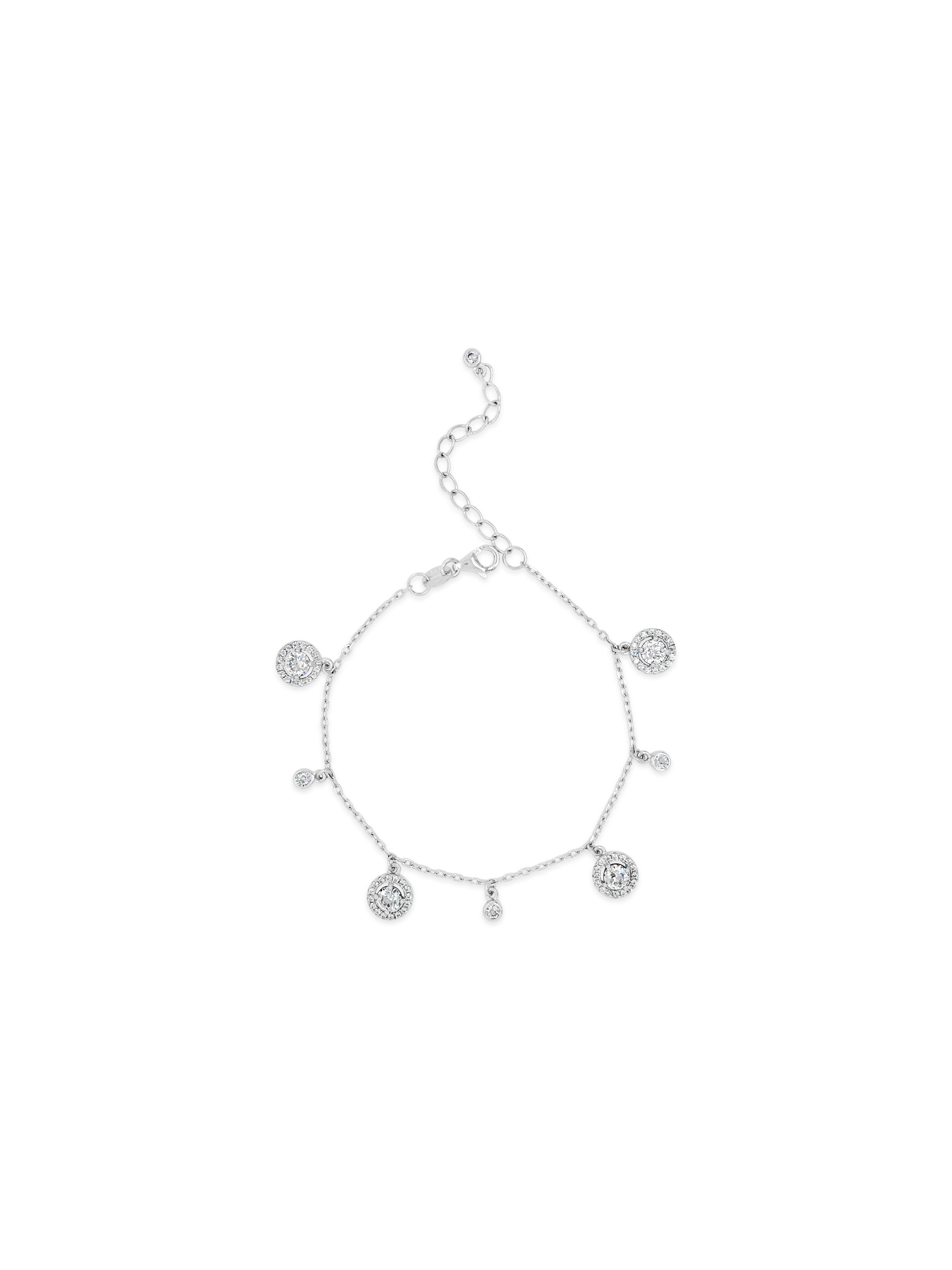 Silver  diamond  braclet