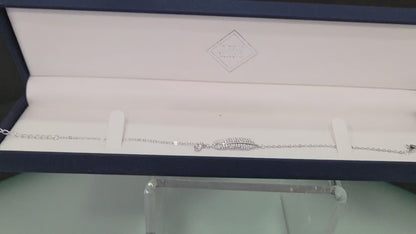 Sterling Silver CZ leaf Bracelet