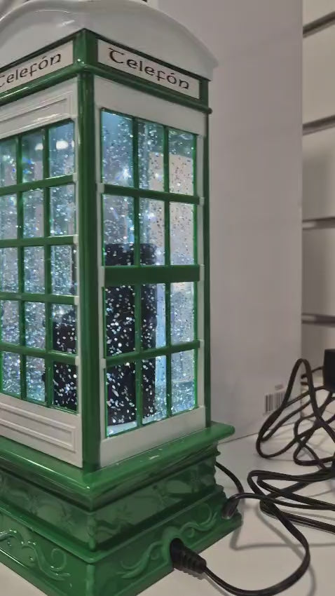 Green Telephone Box with Telephone