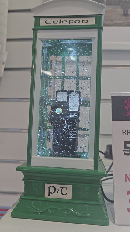 Green Telephone Box with Telephone