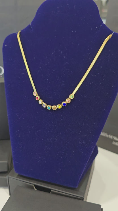 Necklace, 18K Gold Plated Steel