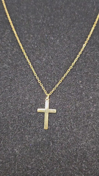 Crosses Necklace, 18K Gold Plated Steel Waterproof Tarnish-Free