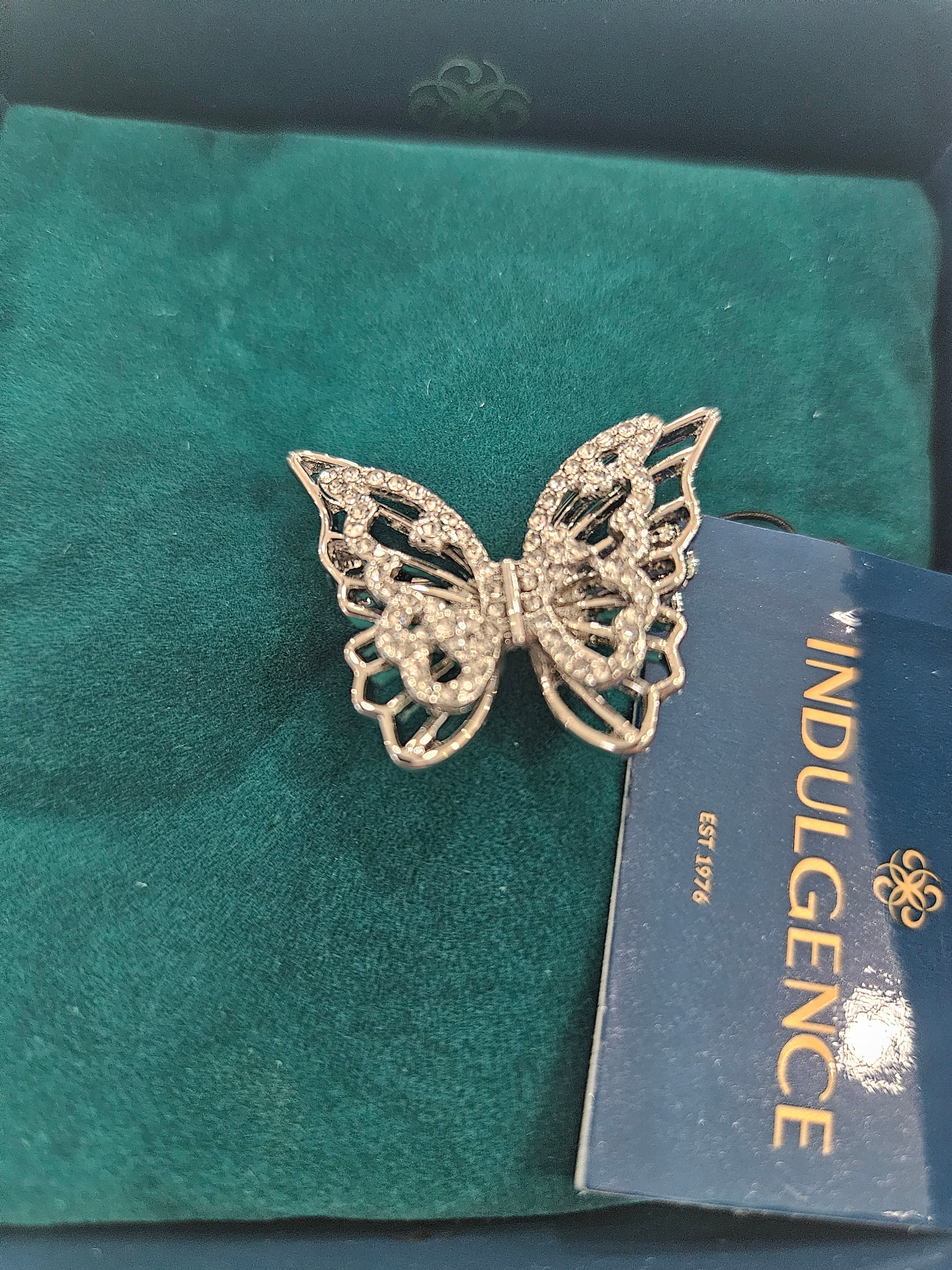 Silverplated Butterfly Brooch