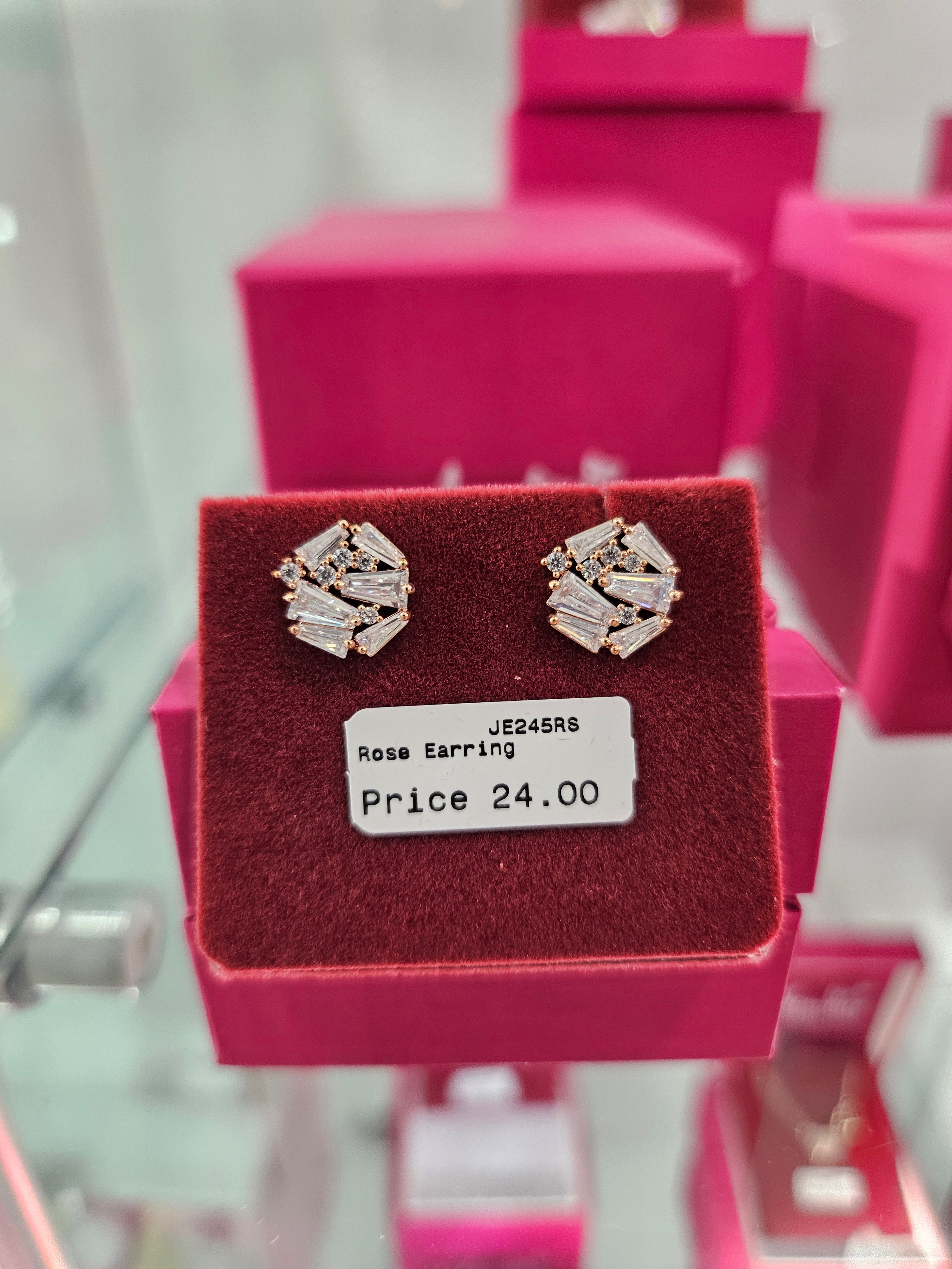 Absolute Rosegold Plated Crystal Earrings