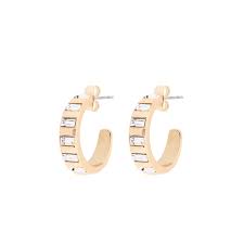 Tipperary Hoop Earrings Art Deco Gold